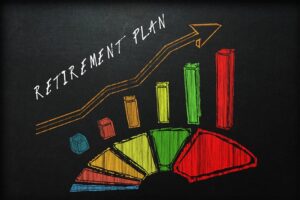 retirement plan graph concept